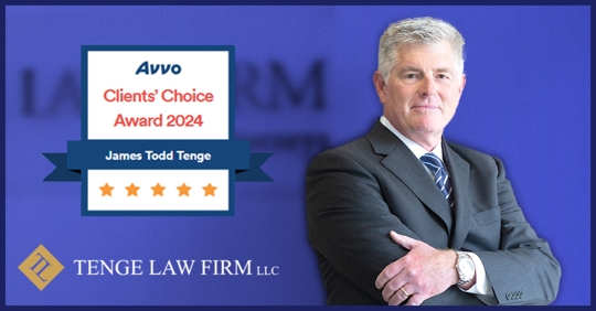 Todd Tenge has earned the prestigious Avvo Clients' Choice Award for exceptional client service.