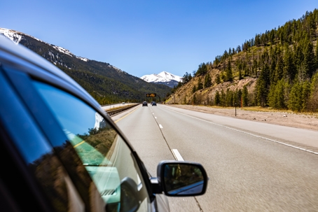 side view mirror of a car