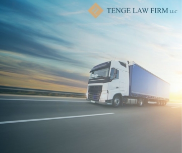 A semi truck driving on the highway